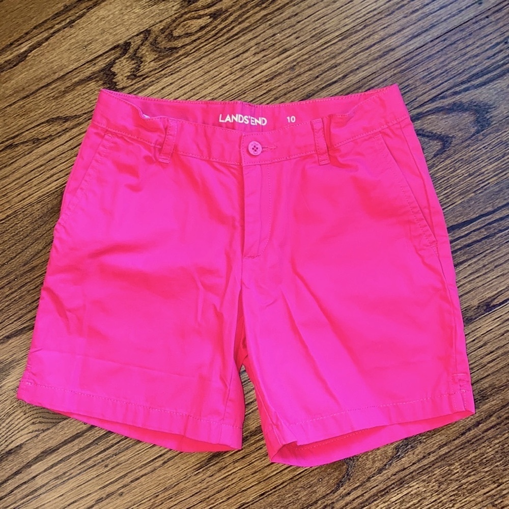 Lands’ End girls Chino shorts.